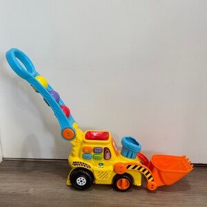 VTech Pop & Drop Digger Toddler Toy Push Working Lights Up & Plays Sounds WORKS